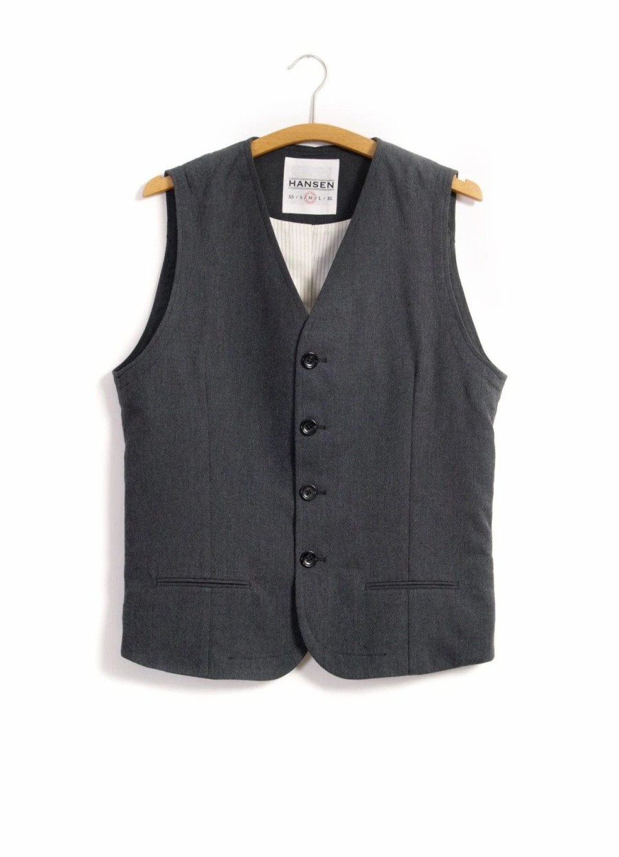 Tops * | Hansen Garments Daniel | Classic Waistcoat | Graphite