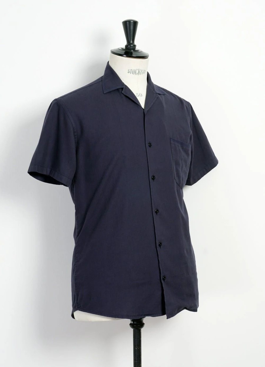 Tops * | Hansen Garments Jonny | Short Sleeve Shirt | Navy