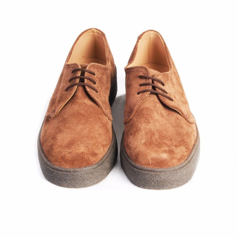 Footwear * | George Cox Popboy Gibson | Suede Shoe | Brown