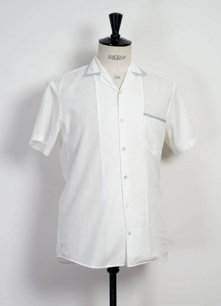 Tops * | Hansen Garments Jonny | Short Sleeve Shirt | White