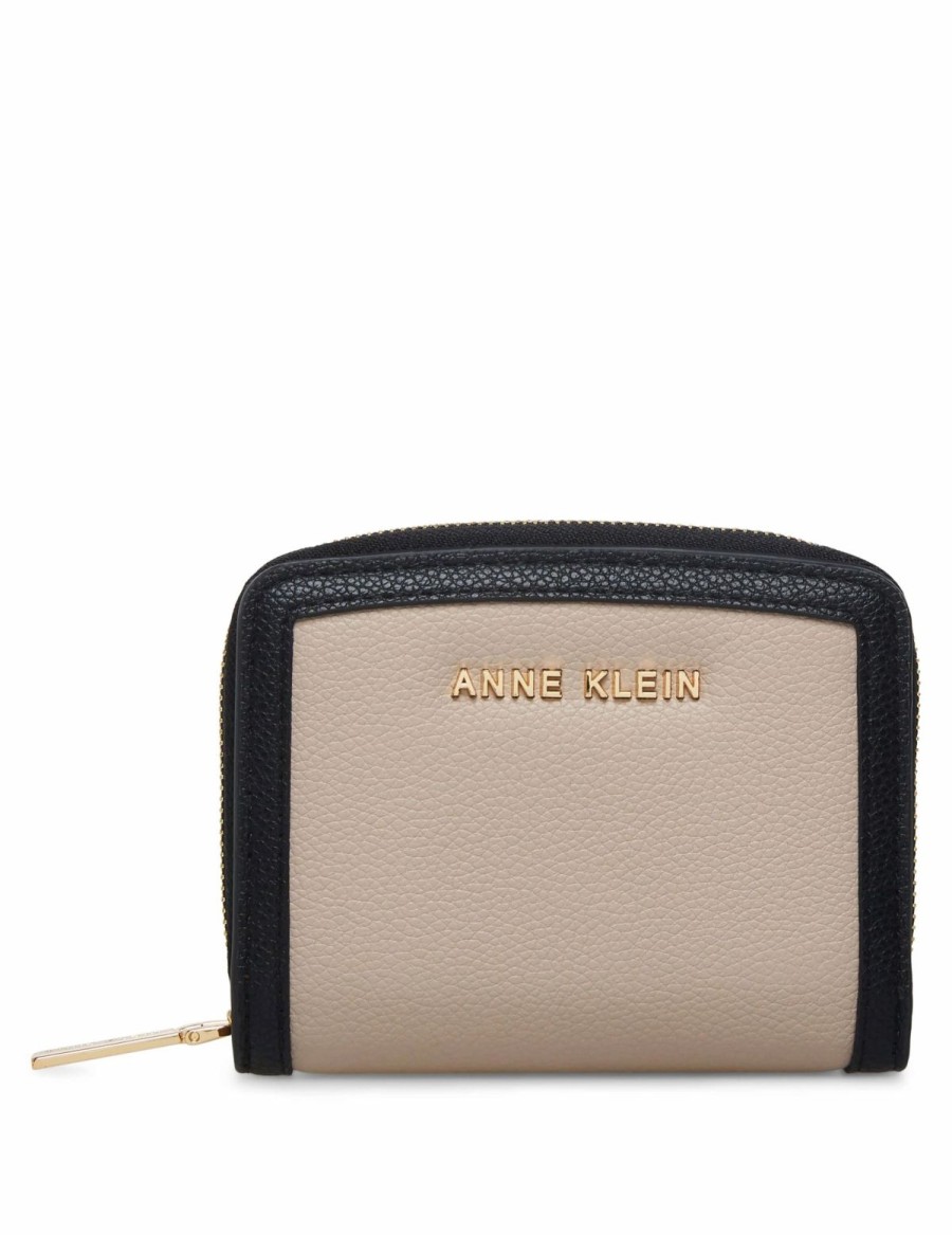 Handbags * | Madden Handbags Small Colorblocked Wallet Stone/Black