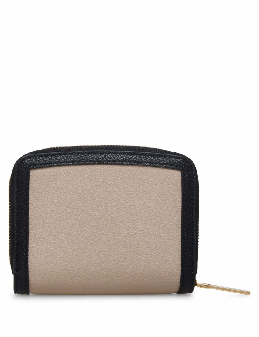 Handbags * | Madden Handbags Small Colorblocked Wallet Stone/Black