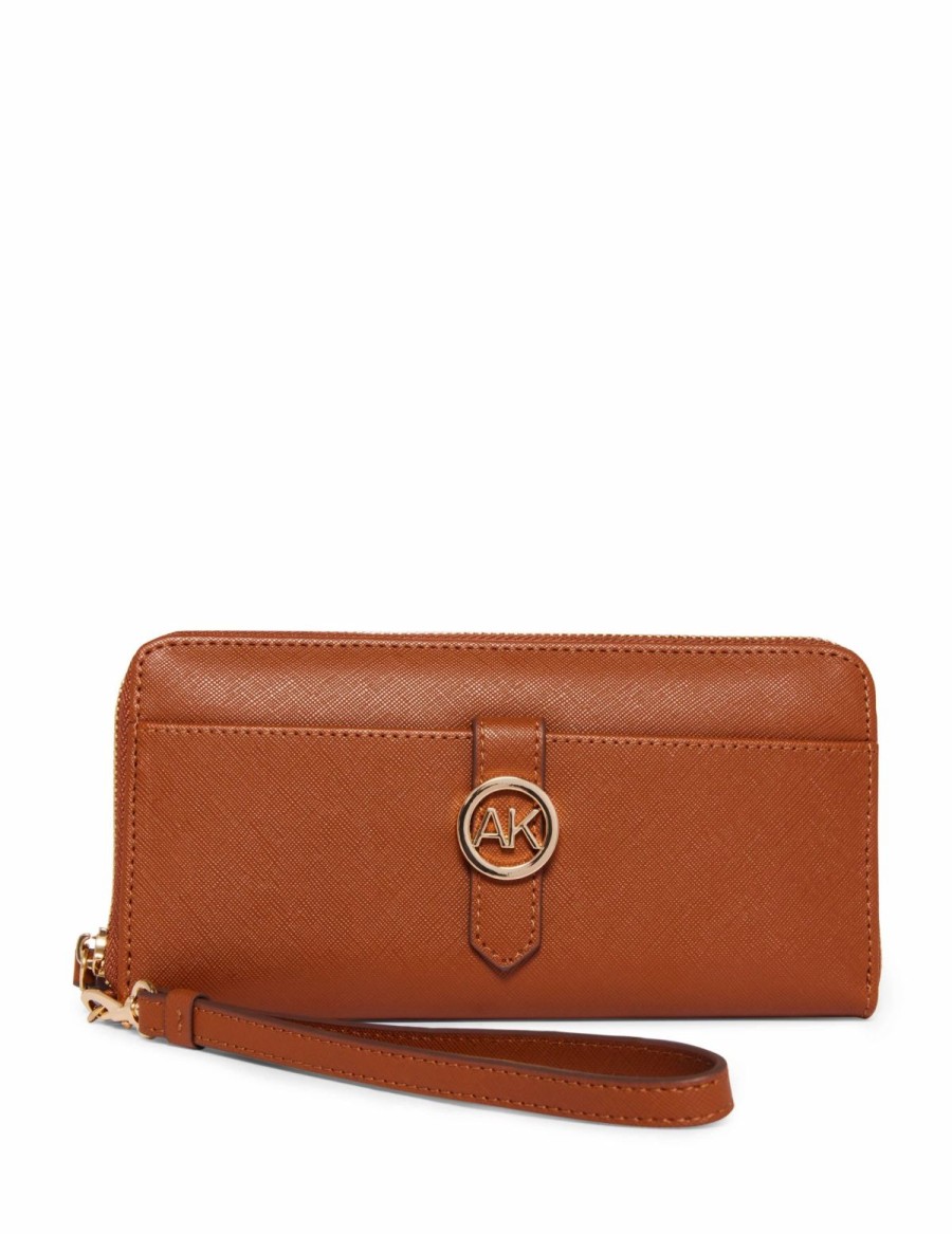 Handbags * | Madden Handbags Zip Around Wallet Saddle