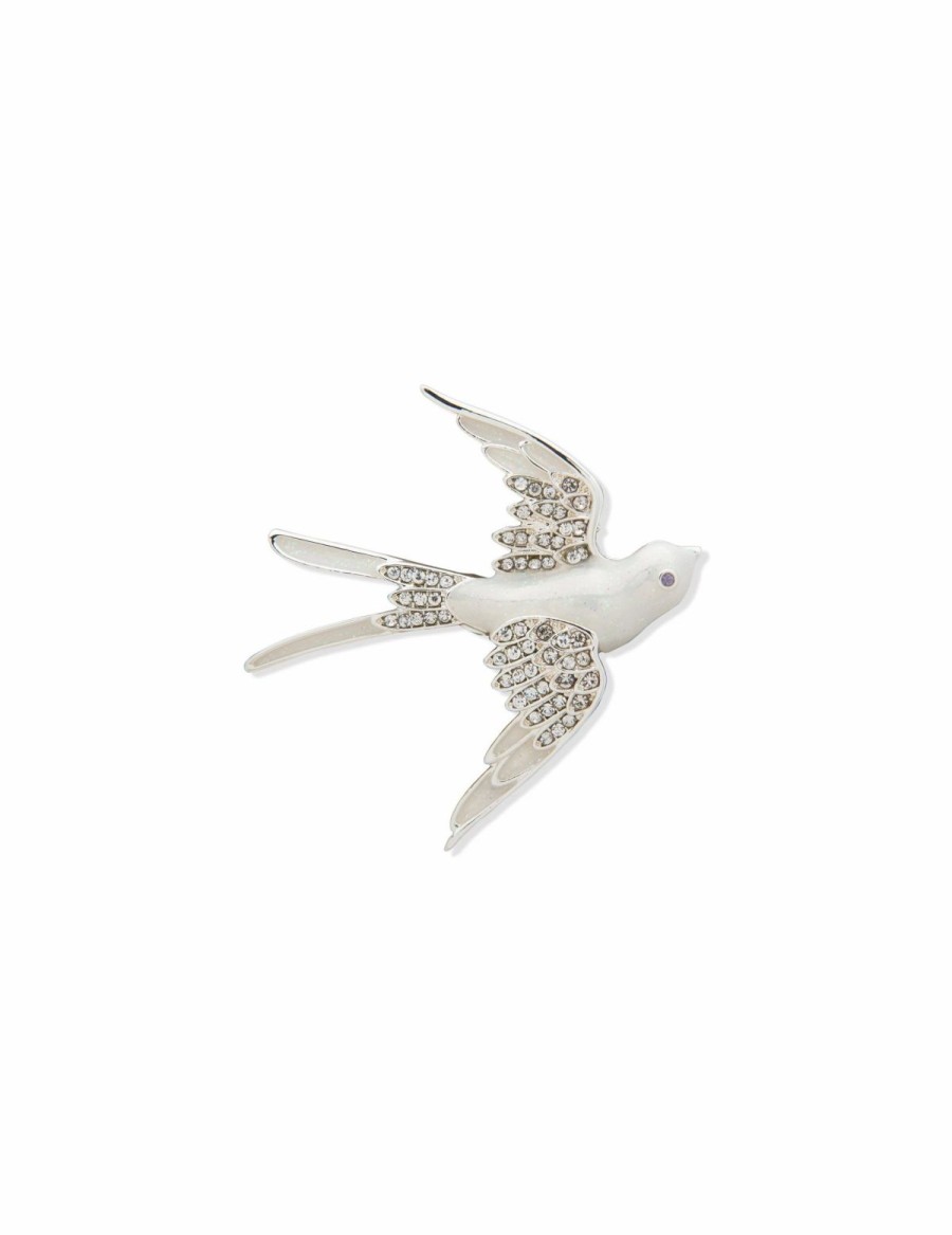 Watches & Jewelry * | The Jewelry Group Bird Pin In Gift Box Silver Tone