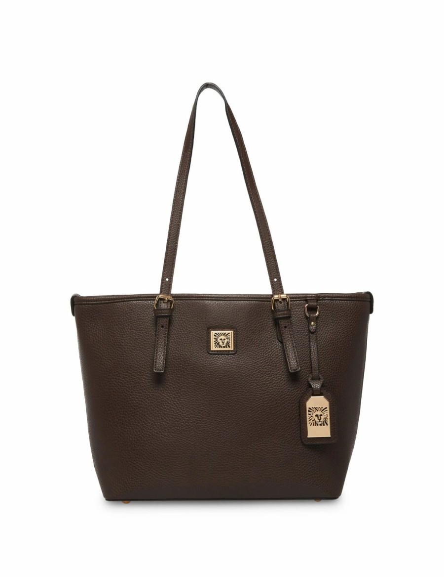 Handbags * | Madden Handbags Perfect Lion Logo Tote Espresso