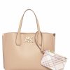 Handbags * | Madden Handbags Mini Ak Turn Lock Tote Stone With Stone Grey Multi Plaid