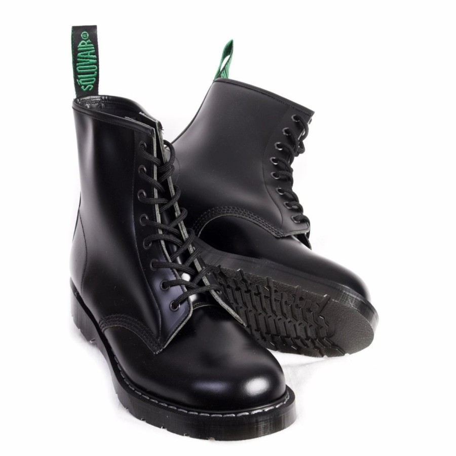 Footwear * | Solovair Derby Boot | 8 Eye | Black