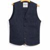 Tops * | Hansen Garments Daniel | Four Button Waistcoat | Navy Melange