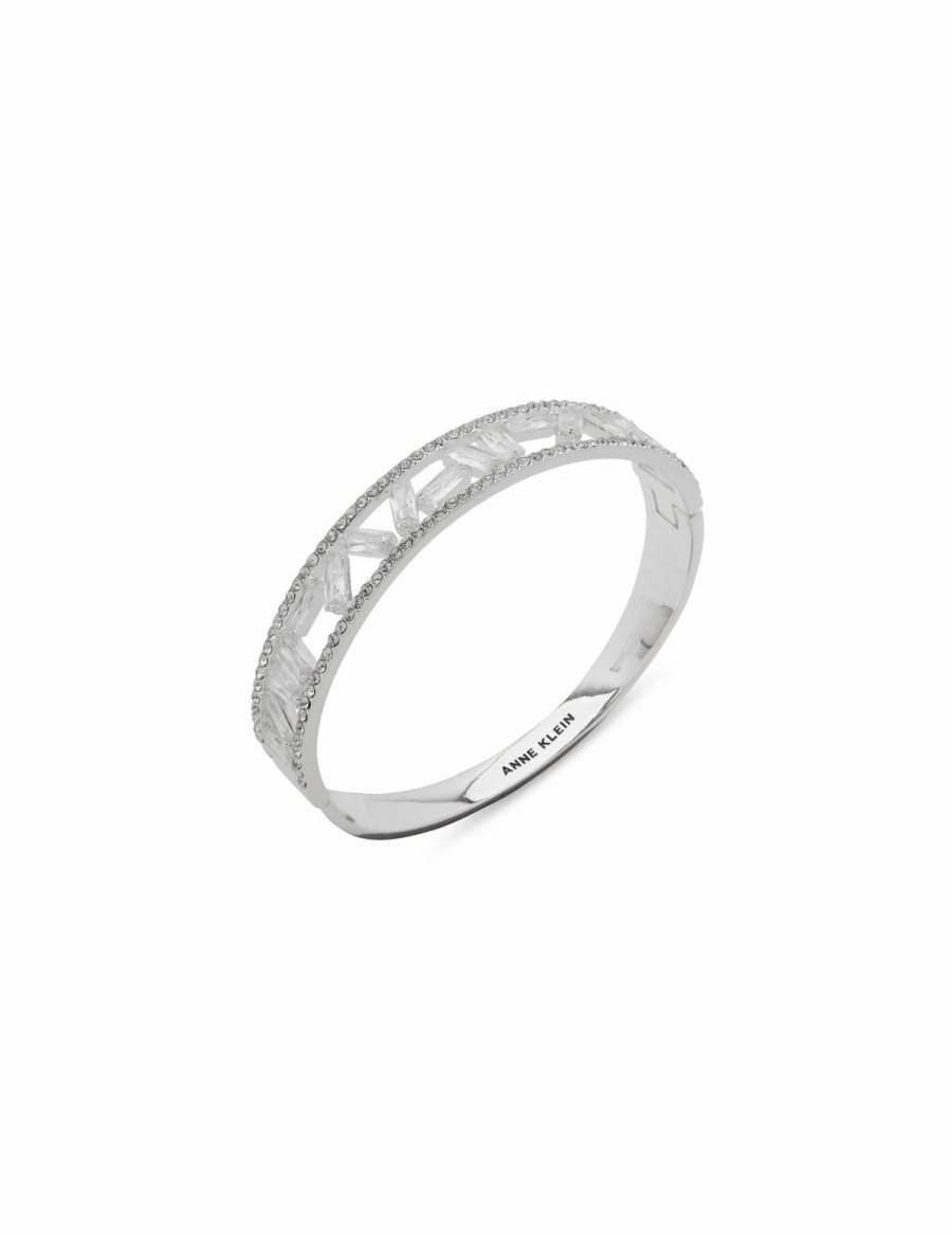 Watches & Jewelry * | The Jewelry Group Confetti Bangle Bracelet Silver Tone