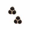 Watches & Jewelry * | The Jewelry Group Flower Button Crystal Clip On Earrings Gold Tone