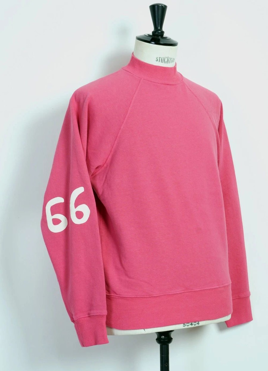 Tops * | Kapital 1966 Fleece | Raglan Mock Neck Sweater | Pink