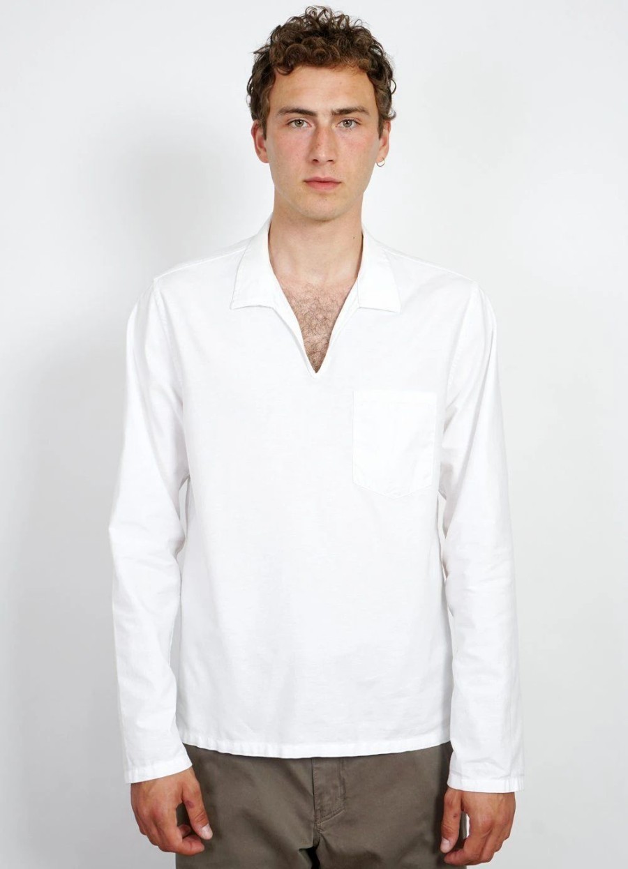 Tops * | Hansen Garments Marius | Casual Pull On Shirt | White