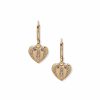 Watches & Jewelry * | The Jewelry Group Heart Drop Crystal Pierced Earrings Gold Tone