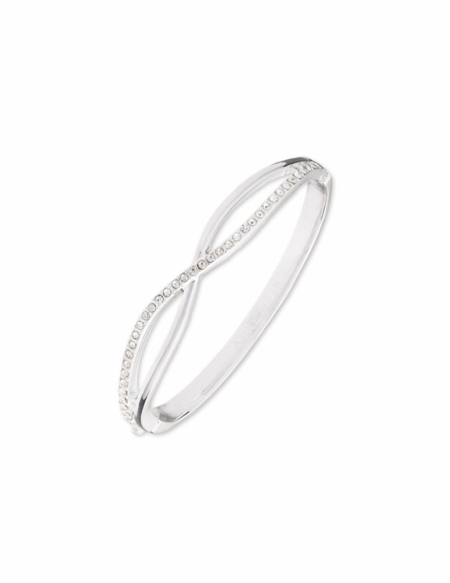 Watches & Jewelry * | The Jewelry Group Crisscross Bangle Bracelet Silver-Tone