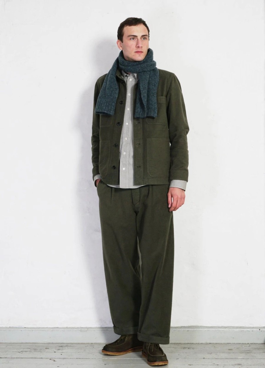 Tops * | Hansen Garments Bertram | Refined Work Jacket | Dark Green