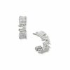 Watches & Jewelry * | The Jewelry Group Confetti C Hoop Pierced Earrings Silver Tone