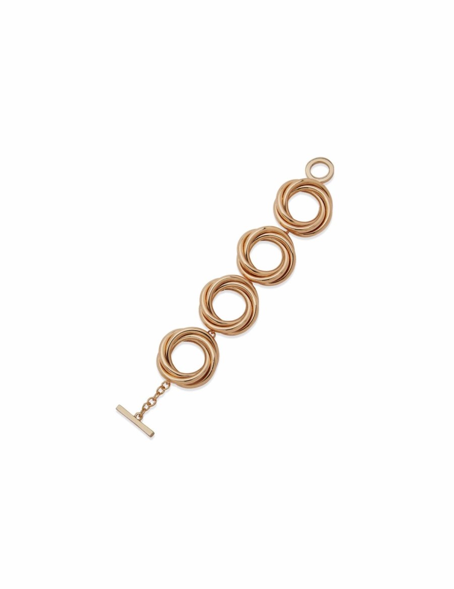 Watches & Jewelry * | The Jewelry Group Loose Knot Flex Bracelet Gold Tone