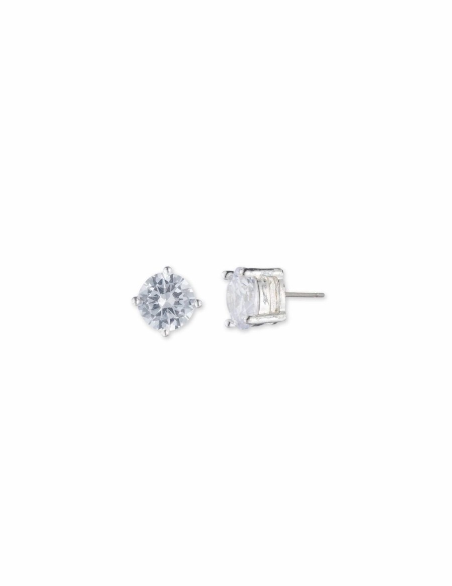 Watches & Jewelry * | The Jewelry Group Cubic Zirconia Stud Earrings Silver-Tone