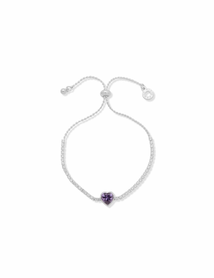 Watches & Jewelry * | The Jewelry Group Heart Slider Bracelet Silver Tone