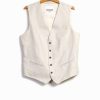 Tops * | Hansen Garments Dan | Formal Suit Waistcoat | Ecru