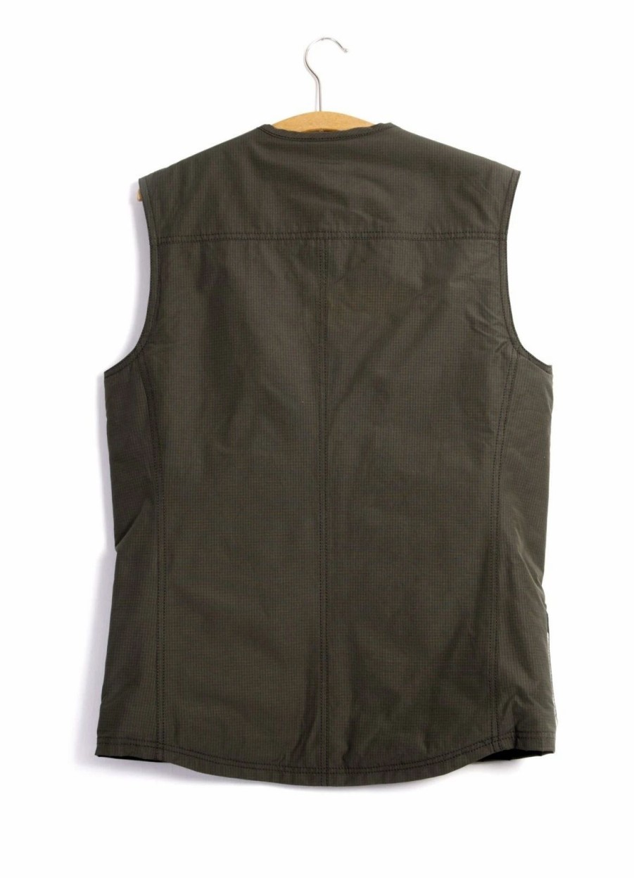 Tops * | Hansen Garments Herbert | Lined Zipper Work Waistcoat | Tech Army