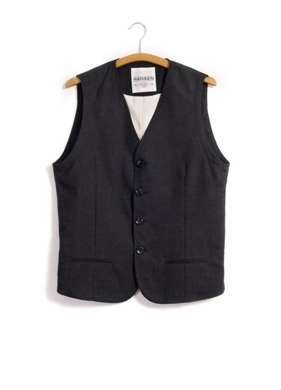 Tops * | Hansen Garments Daniel | Classic Waistcoat | Slate