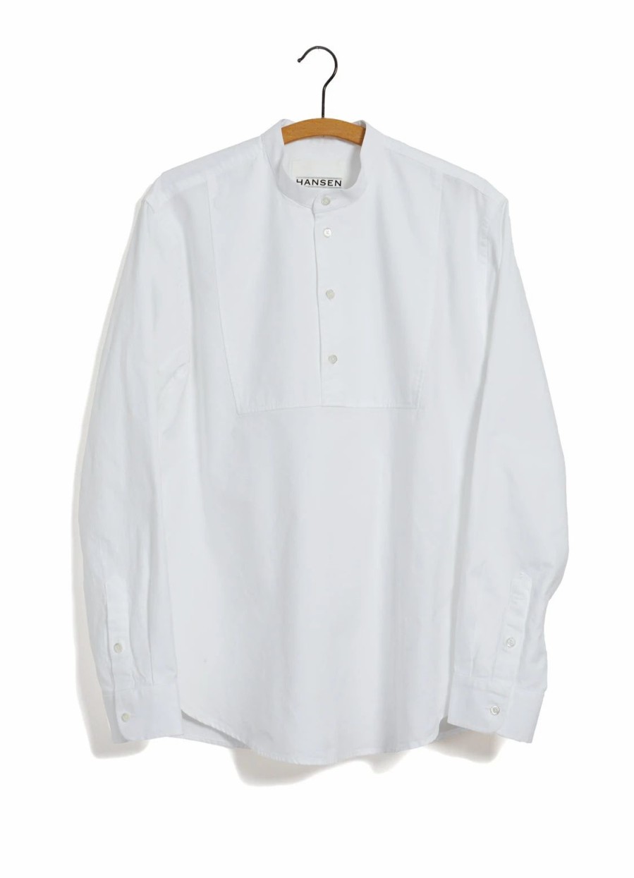 Tops * | Hansen Garments Rikard | Loose Fit Pull-On Shirt | White