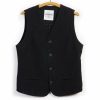 Tops * | Hansen Garments Daniel | Four Button Waistcoat | Black