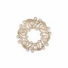 Watches & Jewelry * | The Jewelry Group Faux Pearl Wreath Brooch Gold-Tone