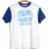 Tops * | Kapital Hard Rain | 2 Tone Ringer T-Shirt | White & Blue