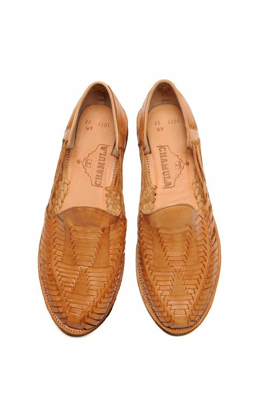 Footwear * | Chamula Cancun Leather Huarache | Slip On Vegetable Tanned Sandals | Tan 1