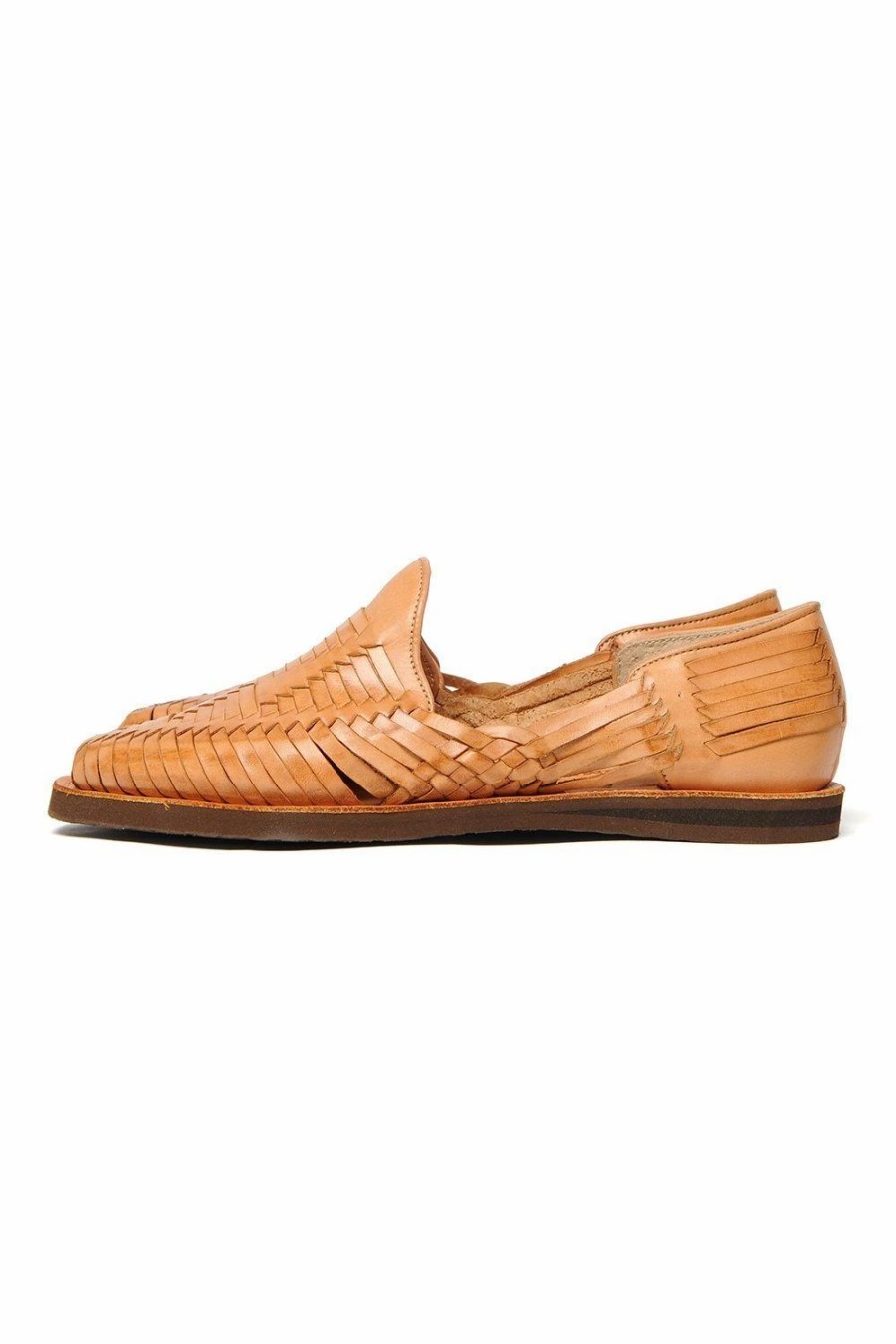 Footwear * | Chamula Cancun Leather Huarache | Slip On Vegetable Tanned Sandals | Tan 1