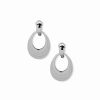 Watches & Jewelry * | The Jewelry Group Tiered Doorknocker Clip Earrings Silver-Tone