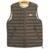 Tops * | Danton Nylon Taffeta | Padded Vest | Olive